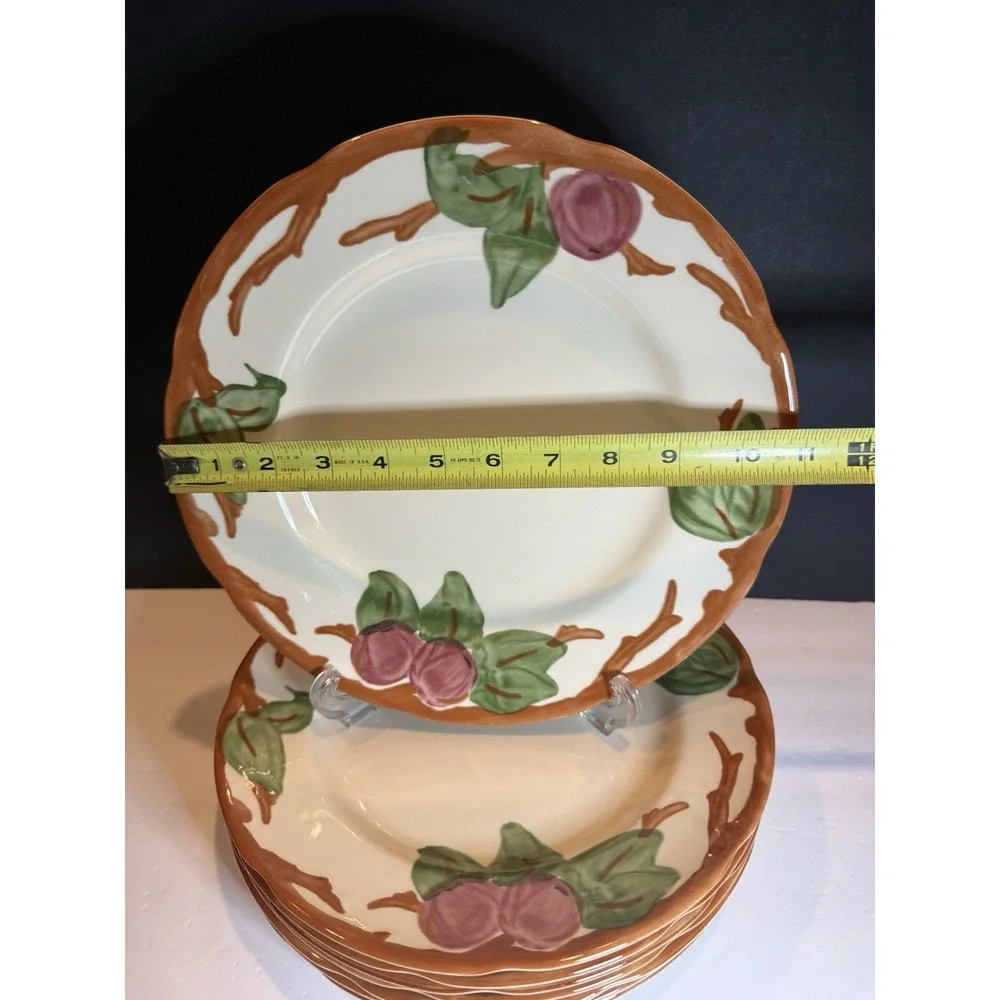Vintage Set of 10 Franciscan Apple Dinner Plates 10 5/8